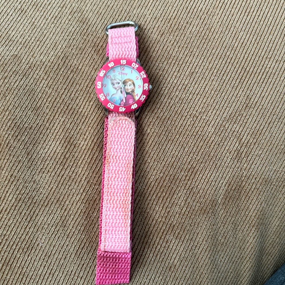 Frozen Elsa and Anna watch adjustable strap pink